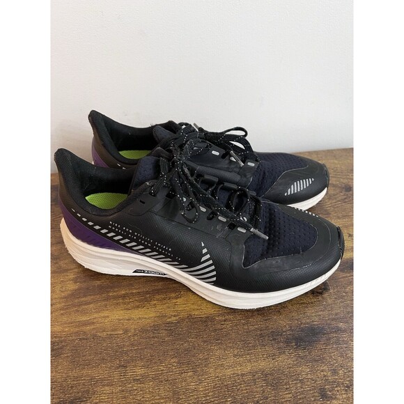 Nike Womens Air Zoom Pegasus 36 Shield AQ8006-002 Black Running Shoes Sz 5.5 - Picture 2 of 16